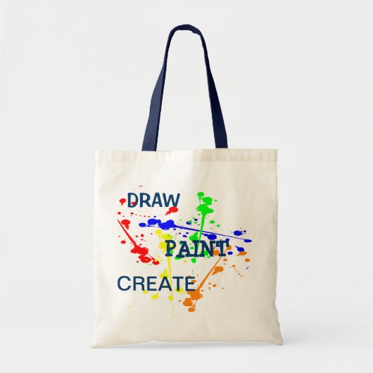 Schilderen, verven, spatten met Creëer-kunst Tote Bag (Voorkant)
