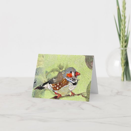 Schilderen, vogel en natuur bedankkaart (Voorkant)