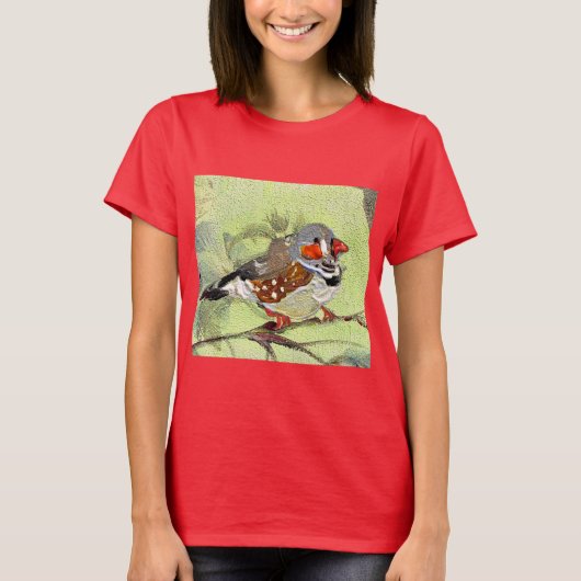 Schilderen, vogel en natuur t-shirt (Voorkant)