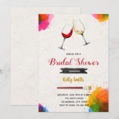 Schilderen vrijgezellenfeest feestuitnodiging kaart (Voorkant / Achterkant)