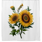 Schilderen Zonnebloem Elke Kleur Achtergrond Douchegordijn (Voorkant)
