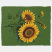 Schilderen Zonnebloem Elke kleur Achtergrond Fleec Fleece Deken (Voorkant (Horizontaal))