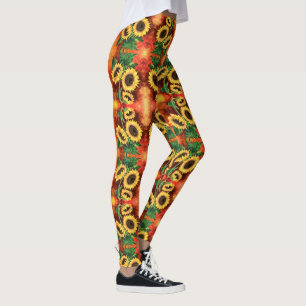 Schilderen Zonnebloemen Leggings