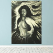 Schilderen Zwart & Wit Canvas Afdruk (Insitu (Houten vloer))