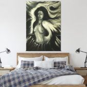 Schilderen Zwart & Wit Canvas Afdruk (Insitu (Slaapkamer))