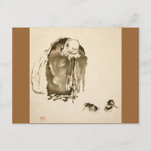 Schilderend door Miyamoto Musashi, c. 1600's Briefkaart