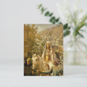  schilderende koningin Guinevere's Maying Briefkaart (Staand voorkant)