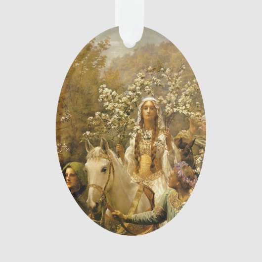  schilderende koningin Guinevere's Maying Ornament (voorkant)