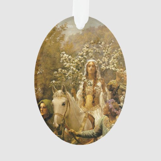  schilderende koningin Guinevere's Maying Ornament (achterkant)