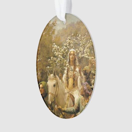  schilderende koningin Guinevere's Maying Ornament (voorkant)