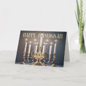Schilderende Menorah Prettig Chanoeka Feestdagen Kaart (Voorkant)