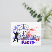 Schilderende partijen rode en blauwe schilderplate kaart (Staand voorkant)