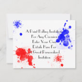 Schilderende partijen rode en blauwe schilderplate kaart (Achterkant)