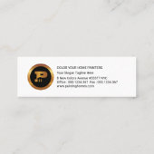 Schilderende wandverfcontractant met afschilfering mini visitekaartje (Achterkant)