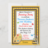 Schilderfeest Foto Uitnodiging met Sierlijke Lijst (Achterkant)