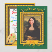 Schilderfeest Foto Uitnodiging met Sierlijke Lijst (Voorkant / Achterkant)