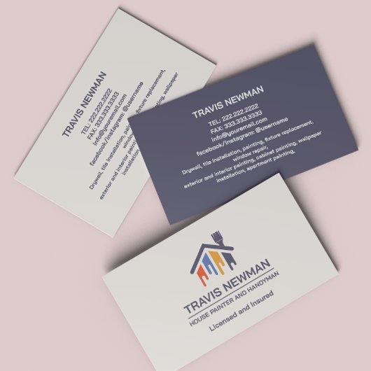 Schildergereedschappen Handyman Carpenter Gereedsc Visitekaartje