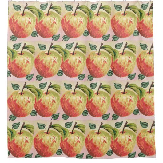 Schildergordijn voor gebilderde appel douchegordijn (Voorkant)