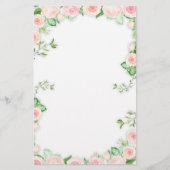 Schildergrens van roze zweet rozen briefpapier (Voorkant)