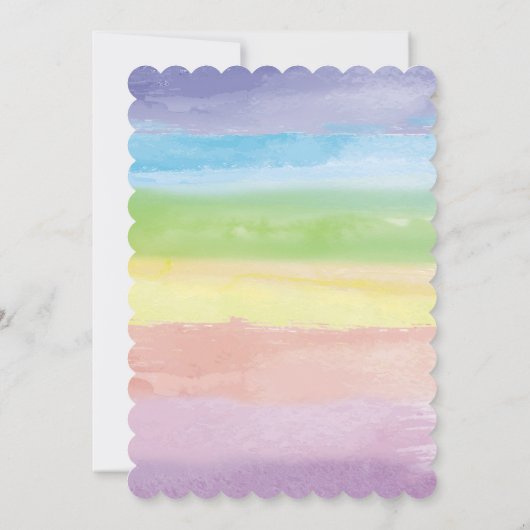 Schilderij 10e meisje verjaardag uitnodiging (Achterkant)