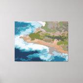 Schilderij aan de kust van Californië Canvas Afdruk (Voorkant)