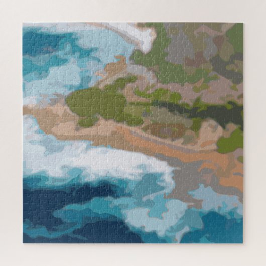 Schilderij aan de kust van Californië Legpuzzel (Verticaal)