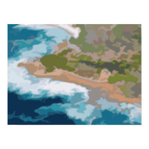 Schilderij aan de kust van Californië