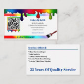 Schilderij Aannemer Gepersonaliseerd Visitekaartje (Voorkant / Achterkant)