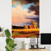 Schilderij Albert Bierstadt, Beiers landschap Poster (Thuiskantoor)