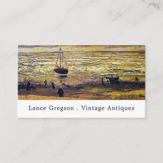  schilderij, Antiek dealer Visitekaartje (Voorkant)