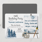 Schilderij Art Easel Verjaardagsfeest Kaart (Voorkant / Achterkant)