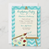 Schilderij Art Verjaardagsfeest Kaart (Voorkant)