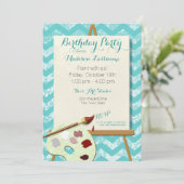 Schilderij Art Verjaardagsfeest Kaart (Staand voorkant)