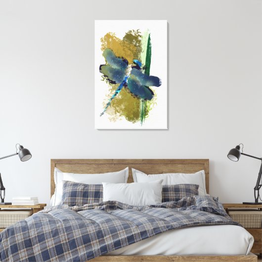 schilderij " bezige libellen " canvas afdruk (Insitu (Slaapkamer))