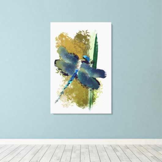 schilderij " bezige libellen " canvas afdruk (Insitu (Houten vloer))