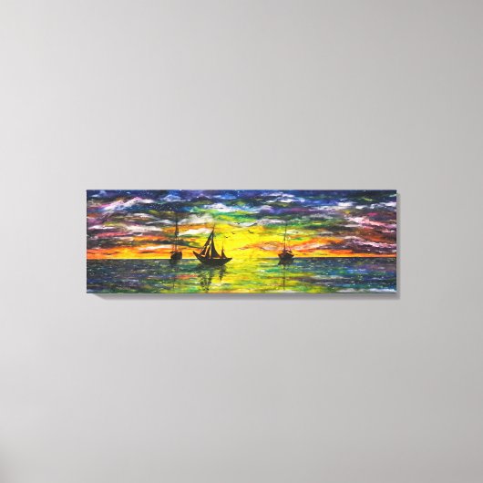 Schilderij Canvasprint Botens Bij Zonsondergang Canvas Afdruk (Voorkant)