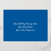 Schilderij Chanoeka Menorah Blauw Goud Folie Feestdagenkaart (Achterkant)