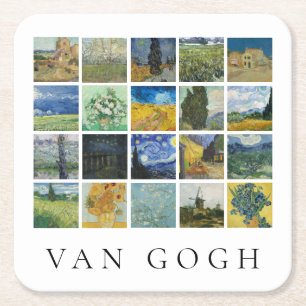 Schilderij Collage Vincent van Gogh Kartonnen Onderzetters