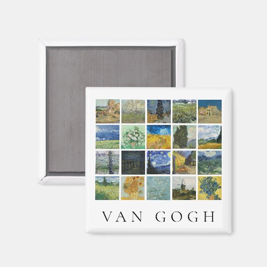 Schilderij Collage Vincent van Gogh Magneet (Voorkant / Achterkant)