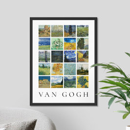 Schilderij Collage Vincent van Gogh Poster