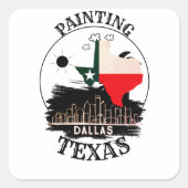 Schilderij Dallas Texas Sticker (Voorkant)