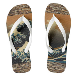  schilderij De Grote Golf Japans Zee Strand Teenslippers
