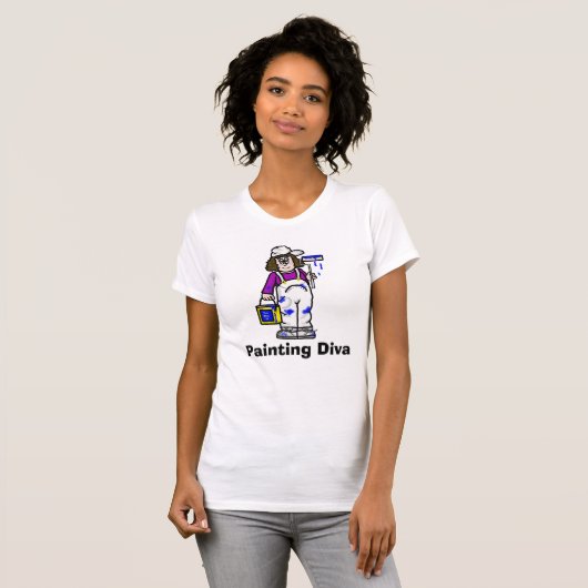 Schilderij Diva Vrouwen T-shirt (Voorkant volledig)