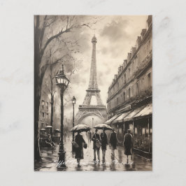  schilderij Eiffeltoren Paris Frankrijk Reizen Briefkaart