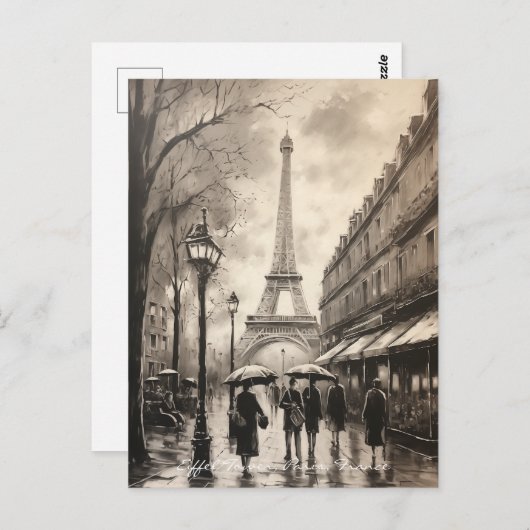 schilderij Eiffeltoren Paris Frankrijk Reizen Briefkaart (Voorkant / Achterkant)