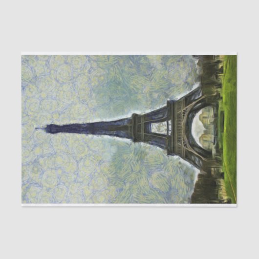schilderij Eiffeltoren Tissuepapier (Voorkant)