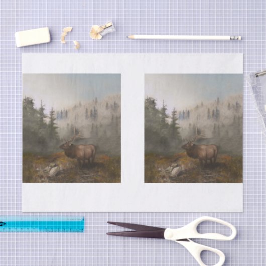 Schilderij Elk DBL Tissuepapier (Craft)