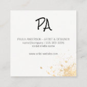 Schilderij Expressieve moderne kunst Vierkante Visitekaartje (Achterkant)