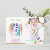 Schilderij foto uitnodiging (Staand voorkant)