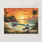  schilderij Hawaii Beach Tropical Paradise Briefkaart (Voorkant)